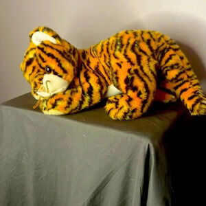 TY ☆ 2001 India Orange STRIPED TIGER Stuffed Animal Plush Toy BEANIE BUDDIES 12”